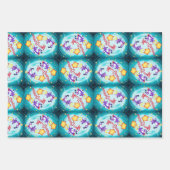 Ensemble de 3 feuilles plates de papier d'emballag (Devant)
