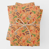 Ensemble de 3 feuilles plates de papier d'emballag (En situation)