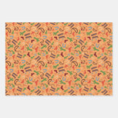 Ensemble de 3 feuilles plates de papier d'emballag (Devant)