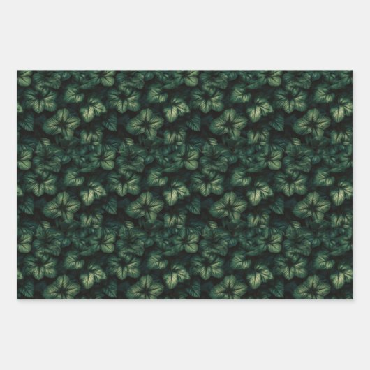 Ensemble de 3 feuilles plates de papier d'emballag (Devant)