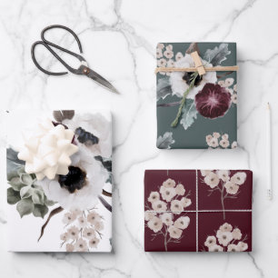 Ensemble de 3 feuilles plates de papier d'emballag