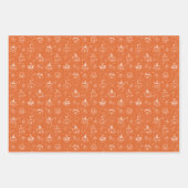 Ensemble de 3 feuilles plates de papier d'emballag (Devant 3)