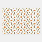 Ensemble de 3 feuilles plates de papier d'emballag (Devant)