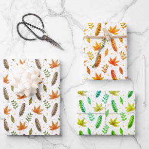 Ensemble de 3 feuilles plates de papier d'emballag