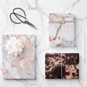 Ensemble de 3 feuilles plates de papier d'emballag