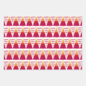 Ensemble de 3 feuilles plates de papier d'emballag (Devant 2)