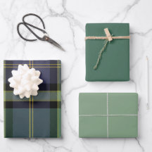 Ensemble de 3 feuilles plates de papier d'emballag