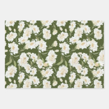Ensemble de 3 feuilles plates de papier d'emballag