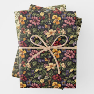 Ensemble de 3 feuilles plates de papier d'emballag