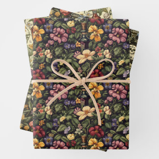 Ensemble de 3 feuilles plates de papier d'emballag