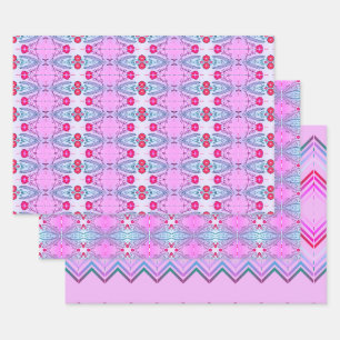 Ensemble de 3 feuilles plates de papier d'emballag