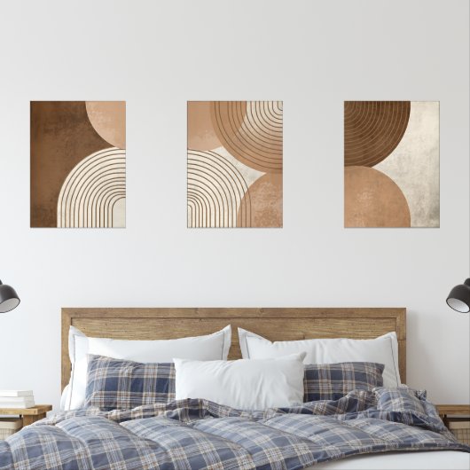 Ensemble de 3 imprimés d'art Abstraits japonais (Chambre à coucher)