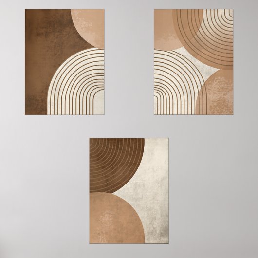 Ensemble de 3 imprimés d'art Abstraits japonais (Recto)