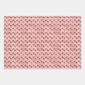 Ensemble de 3 papier japonais rose Fortune (Devant 3)