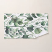 Ensemble de 3 serviettes avec impression de feuill (Serviette à main)