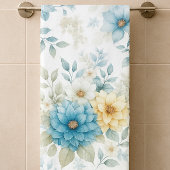Ensemble de 3 serviettes de salle de bain fleuries