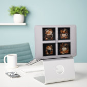 Ensemble de 4 Stickers de vinyle en latte épicé Ci (Ordinateur portable sur le bureau)