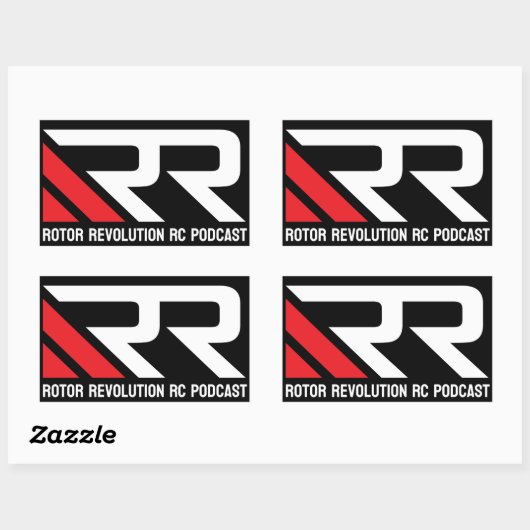 Ensemble de 4 Stickers Podcast RC Révolution Rotor (Feuille)