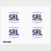 Ensemble de 4 Stickers SHL ovale (Feuille)