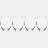 Ensemble de 4 verres à vin Cockapoo | Cadeau pour (Gauche)