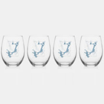 Ensemble de 4 verres à vin sans pied