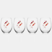 Ensemble de 4 verres à vin sans pied en Drinkware (Dos)