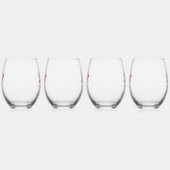 Ensemble de 4 verres à vin sans pied en Drinkware (Gauche)