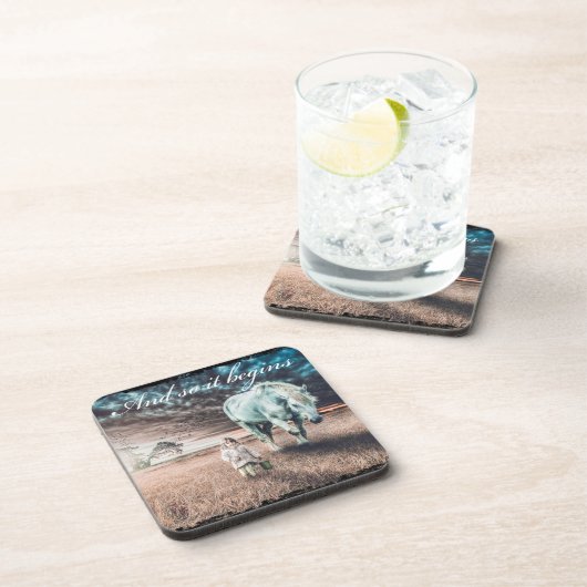 Ensemble de 6 Dessous de verre avec Cheval (Côté Droit)