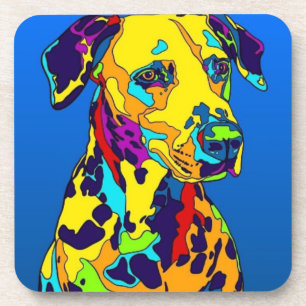 Ensemble de 6 Dessous de verre - Dalmatien assis