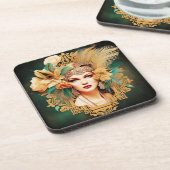 Ensemble de 6 Dessous de verre Lady Art déco (Côté gauche)