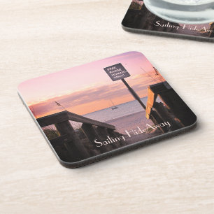 ENSEMBLE DE 6 Dessous de verre Plage de voilier Tr