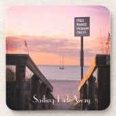 ENSEMBLE DE 6 Dessous de verre Plage de voilier Tr (Devant)