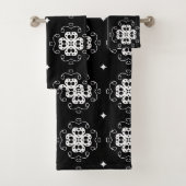 ensemble de bain fleurs abstraites modernes (En situation)