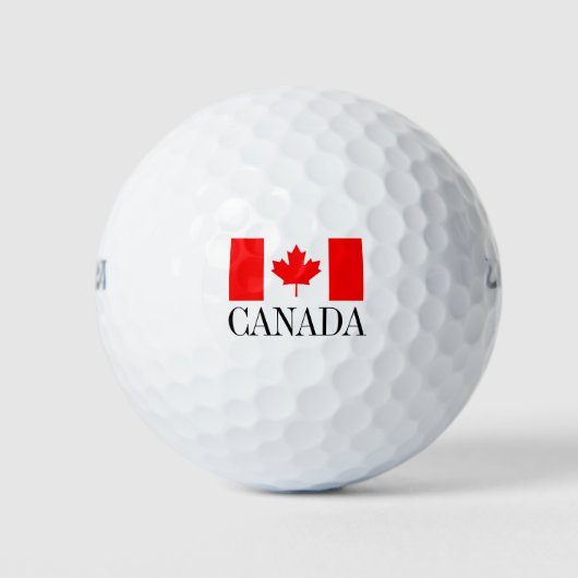 Ensemble de balle de golf du drapeau canadien | fi (Devant)