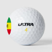 Ensemble de balles de golf avec drapeau rastafari  (Logo)