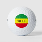 Ensemble de balles de golf avec drapeau rastafari  (Devant)