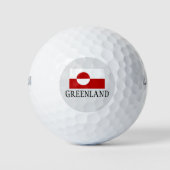 Ensemble de balles de golf drapeau Groenland (Devant)