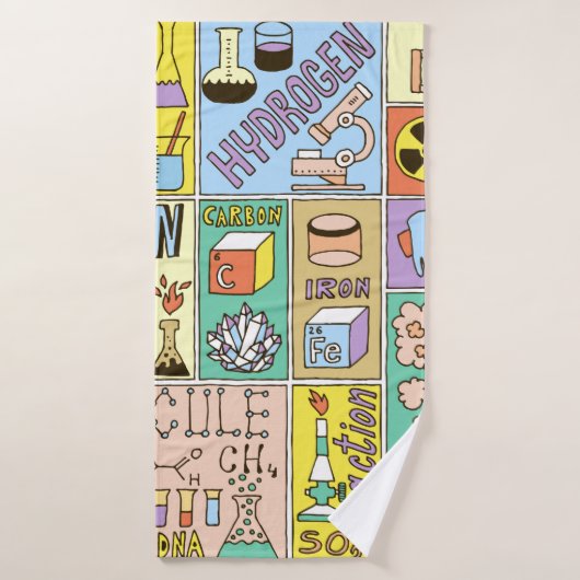 Ensemble de bannières de sciences de la chimie. Ma (Serviette de bain)
