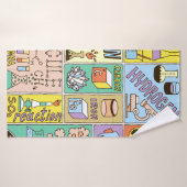 Ensemble de bannières de sciences de la chimie. Ma (Serviette de bain)