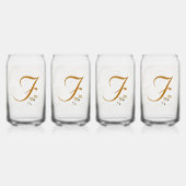Ensemble de boissons élégant à monogramme Vierge M (Dos)