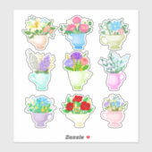 Ensemble de bouquets autocollants (Feuille)
