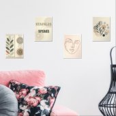 Ensemble de cadres muraux esthétiques Boho - Ensem (Salon)