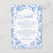 Ensemble de Cartes de Détails de Mariage Toile de (Devant)