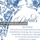 Ensemble de Cartes de Détails de Mariage Toile de