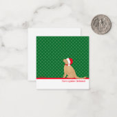 Ensemble de cartes de Noël dorées en vert (Devant/Arrière en situation)
