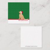 Ensemble de cartes de Noël dorées en vert (Devant / Derrière)