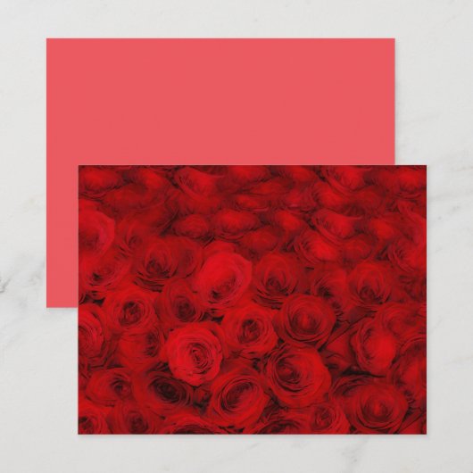 Ensemble de cartes de notes d'art de bouquet de ro (Devant / Derrière)