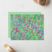 Ensemble de cartes de notes d'art de fleurs de Sal (Devant/Arrière en situation)