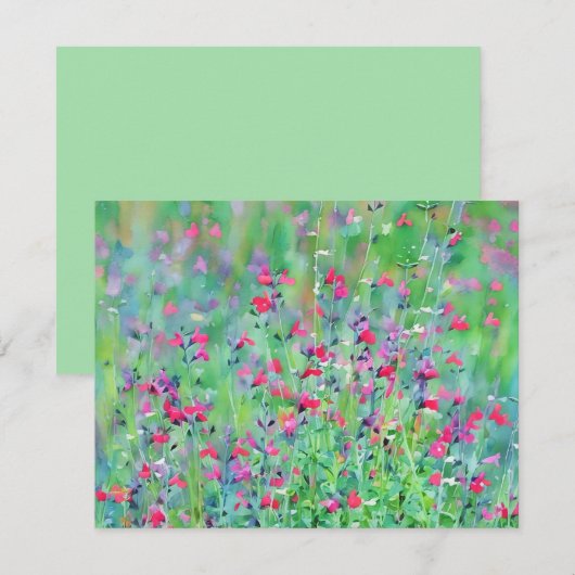 Ensemble de cartes de notes d'art de fleurs de Sal (Devant / Derrière)
