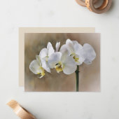 Ensemble de cartes de notes d'art de fleurs d'orch (Devant/Arrière en situation)